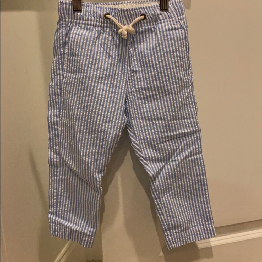 JCrew light blue seersucker pants, size 3
